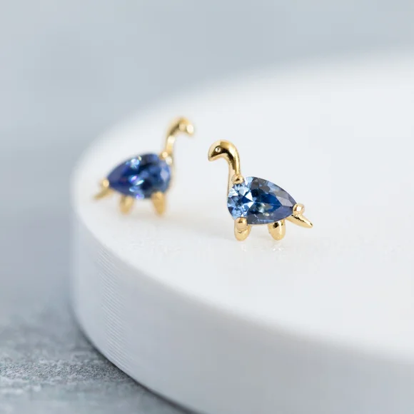 Blue Dinosaur Studs (S925) - Only 1 left! - Picture 3 of 9